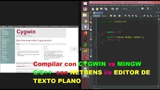 c/c++ utilizando CYGWIN vs MINGW mas IDE netbens/editor de Texto