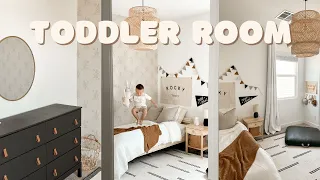 successful toddler bed transition w/ tips + journey | neutral, calm, safe + functional toddler room