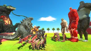 The Evolution Of TITAN BEAST Monster BOSS VS BIOLLANTE + GODZILLA 2014 + BURNING GODZILLA - ARBS