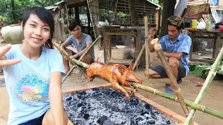 Yummy cooking BBQ pig recipe - Cooking skill Roast pig