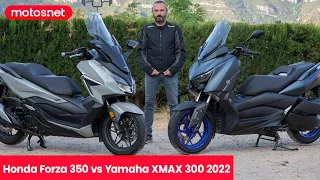 Honda Forza 350 vs Yamaha XMAX 300 2022 / Comparativo / ¿Son Los mejores? / Review / 4K / motos.net