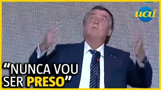 'Por Deus que está no céu: nunca vou ser preso', diz Bolsonaro em São Paulo