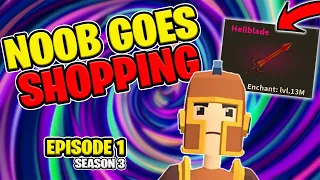 NOOB GOES SHOPPING | NEW ACCOUNT WITH HELLBLADE SPIRIT  WEAPON | Giant Simulator