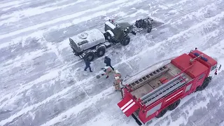 «Горыныч» тепловой пушкой чистит аэродром «Балтимор» в Воронеже