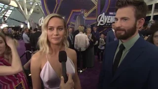 Avengers Endgame  PREMIERE Chris Evans and Brie Larson - "Captain America and Captain Marvel"