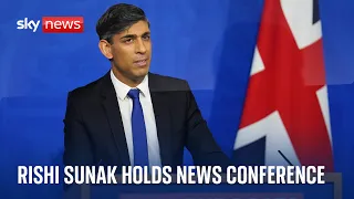 Prime Minister Rishi Sunak holds Rwanda bill news conference at Downing Street