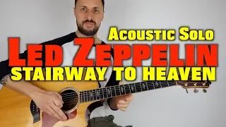 Stairway To Heaven Solo -Led Zeppelin -Acoustic Guitar Lesson