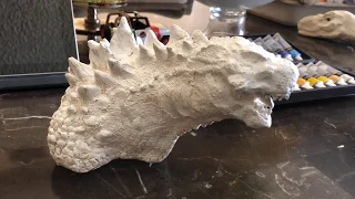 Godzilla King Of The Monsters Sculpt Painting Time lapse [ DERPZILLA ]