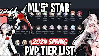 5* STAR ML PVP TIER LIST - 2024 SPRING [Epic Seven]