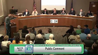 Bloomfield Township Board of Trustees Meeting April 10, 2023