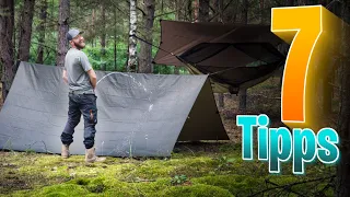 7 Tipps draußen Schlafen 💤 | Overnighter Bushcraft für Einsteiger Survival Outdoor