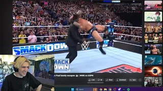 xQc reacts to KSI Getting RKO'd by Randy Orton
