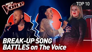 The best BREAK-UP SONG BATTLES on The Voice | Top 10