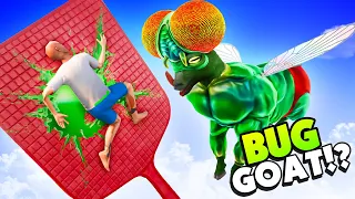 Unlocking BUG GOAT and Crushing Humans With a FLY SWATTER! in Goat Simulator 3