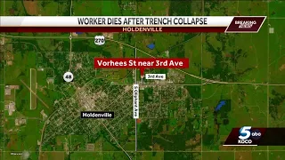 Man dies after trench collapses on him in Holdenville, police say