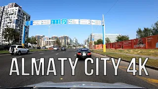 Driving Tour through the Streets of Almaty - 4K City Drive with Real Sounds - Kazakhstan