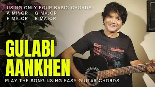 Gulabi Aankhen Jo Teri Dekhi Easy Guitar Chords| Sound of Plectrum