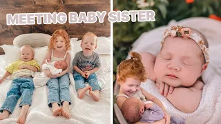 meeting their baby sister + newborn photos!
