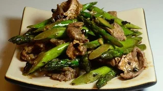 How to Stir Fry : Asparagus with Beef: Basic 101 recipe.