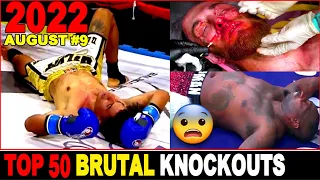 Top 50 MUAYTHAI•MMA•KICK•BOXING•KUN KHMER Knockouts👉AUG 2022 #9