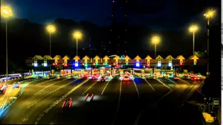 Time lapse: toll plaza of 25 de Abril bridge in Lisbon