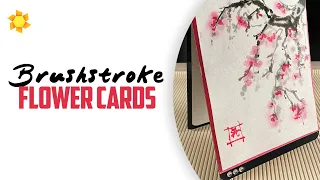 Brushstroke Floral Cards (Asian-inspired)