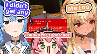 Suisei and Flare Got Bombarded With Superchat Because of Miko【Hololive | Suisei x Flare x Miko】