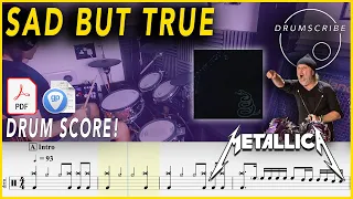 Sad But True - Metallica | Drum SCORE Sheet Music Play-Along | DRUMSCRIBE