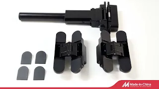 Black 3D Adjustable Self Closing Hydraulic Hidden Concealed Door Hinge