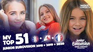 Junior Eurovision 2020 + 2019 + 2018 - MY TOP 51! 🇧🇾🇵🇱🇵🇱