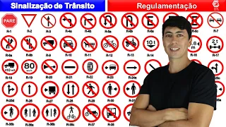 SINALIZAÇÃO DE TRÂNSITO - Significado das placas de Regulamentação - PLACAS DE TRÂNSITO