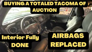 Buying A Wrecked Toyota Tacoma 3rd Gen Of Auction | Ep. 3, Interior DONE, AIRBAGS REPLACED