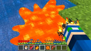 Minecraft, But Anything I Touch Turns to Lava…