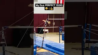 PERFECT “10.000” on Level 3 bar routine  #bestcoachever #gymnast #tinybutmighty #unevenbars