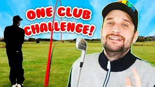 PROFESSIONAL GOLFER: TRIES ONE GOLF CLUB CHALLENGE! BIRTHDAY SPECIAL!