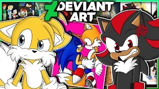 Shadow & Tails Visit DEVIANTART!  - SONIC KISSING TAILS?!