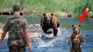 Медведица пуская СЛЁЗЫ бежала в сторону рыбаков, она собиралась сделать немыслимое ...