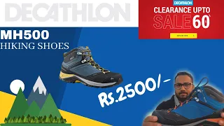 MH500 -QUECHUA Hiking Shoes - Blue/Yellow ! 😱Clearance Sale😱 !