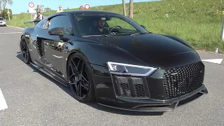 Carbon Audi R8 V10 Plus with Remus Exhaust! Revs, Accelerations, Drag Racing!