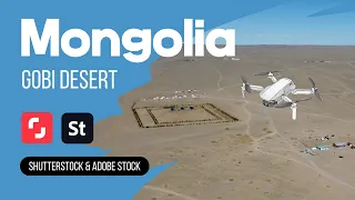 Mongolia Gobi Desert Drone 4K Sky nature river khongor Els 3