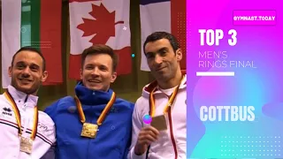 Top 3 in Men's Rings Final - 2024 Cottbus Gymnastics Apparatus World Cup