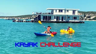 Kayak Challenge at the Kraalbaai Luxury Houseboats, Langebaan, West Coast National Park.