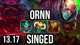 ORNN vs SINGED (TOP) | 5/0/6, 800+ games | EUW Diamond | 13.17