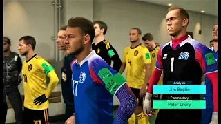 Iceland vs Belgium | PES 2018 Gameplay PC