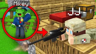 JJ Became Secret Sniper in Minecraft (Maizen)