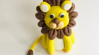 Clay lion 🦁/how to make clay lion/clay sher/#craftzone #clayanimal #fun #youtube#funforkidsvideos