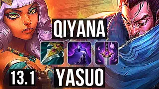 QIYANA vs YASUO (MID) | Legendary, 19/3/7, 600+ games | EUW Master | 13.1