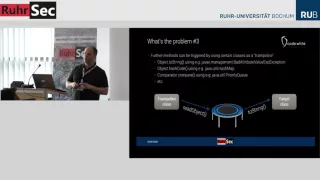 RuhrSec 2016: "Java deserialization vulnerabilities - The forgotten bug class", Matthias Kaiser