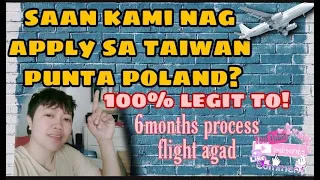 Saan Agency kami Nag Apply Sa Taiwan Punta Poland?(Placementfee) | Laniebel