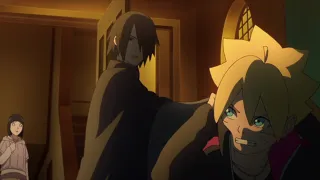 Sasuke came to Naruto's house for the first time,Boruto training Rasengan with Sasuke and Konohamaru